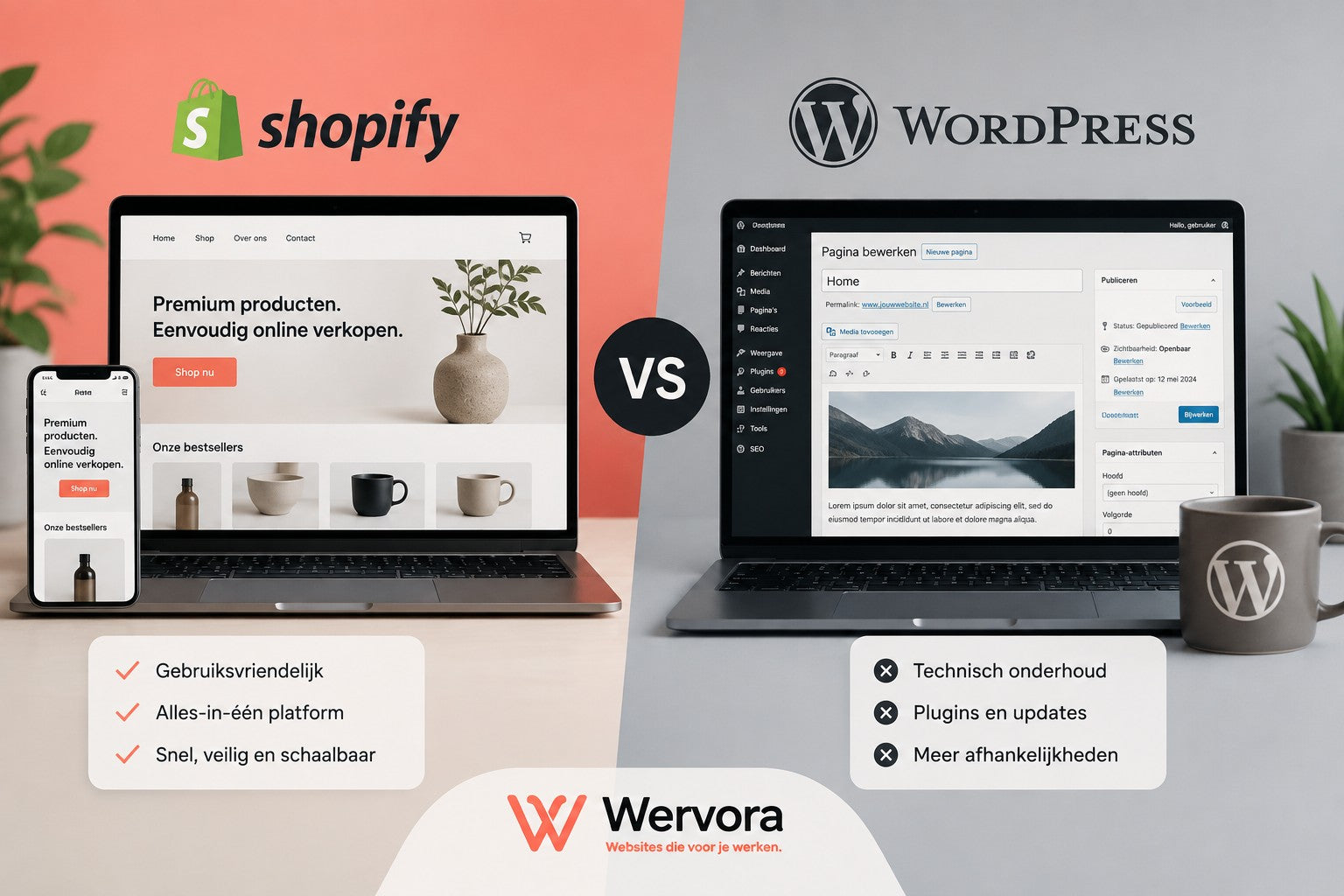 Shopify of WordPress: wat past het beste bij jouw bedrijf?